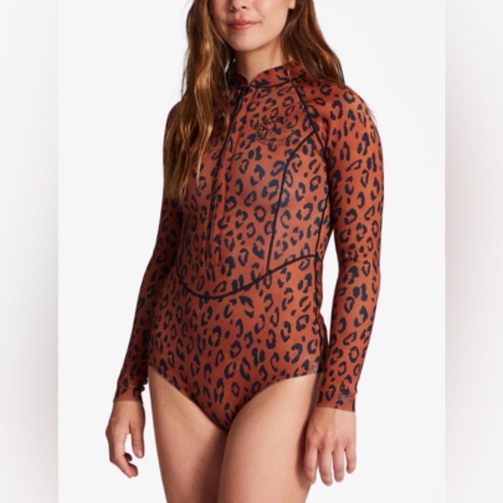 Billabong Leopard Print One Piece Swimsuit